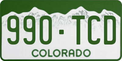 CO license plate 990TCD