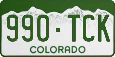 CO license plate 990TCK