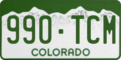 CO license plate 990TCM