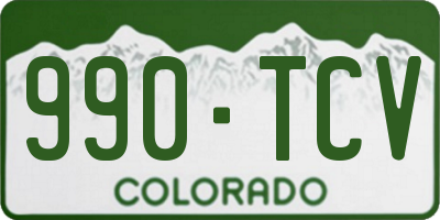 CO license plate 990TCV