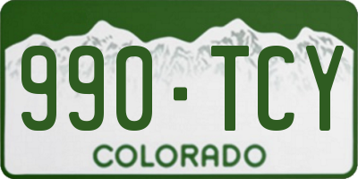 CO license plate 990TCY