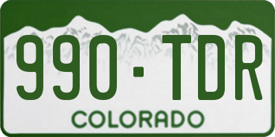 CO license plate 990TDR