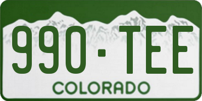 CO license plate 990TEE