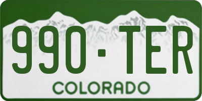 CO license plate 990TER