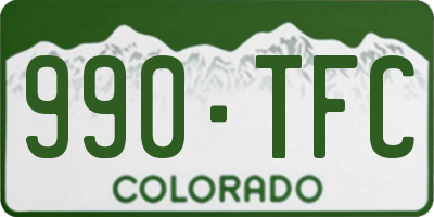 CO license plate 990TFC