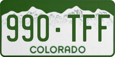 CO license plate 990TFF