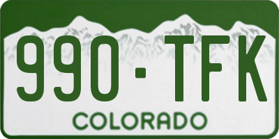 CO license plate 990TFK