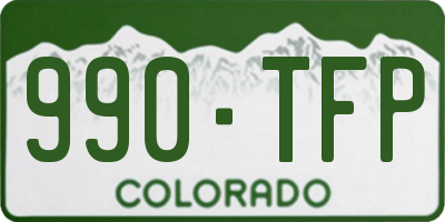 CO license plate 990TFP