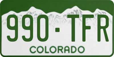CO license plate 990TFR