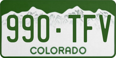 CO license plate 990TFV