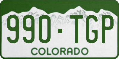 CO license plate 990TGP