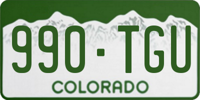 CO license plate 990TGU