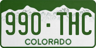 CO license plate 990THC