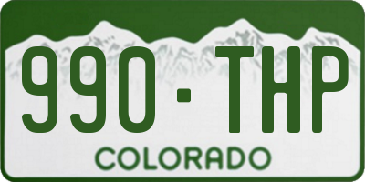 CO license plate 990THP
