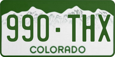 CO license plate 990THX