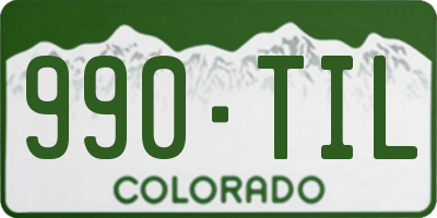 CO license plate 990TIL