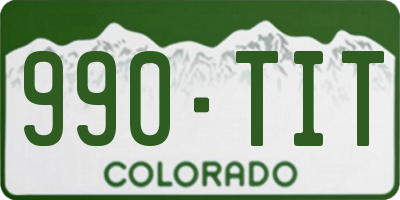 CO license plate 990TIT