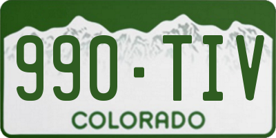 CO license plate 990TIV