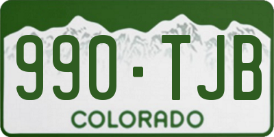 CO license plate 990TJB
