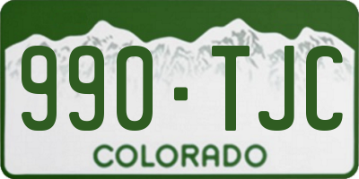 CO license plate 990TJC