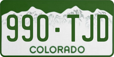 CO license plate 990TJD