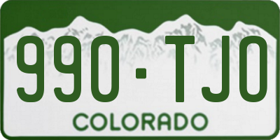 CO license plate 990TJO