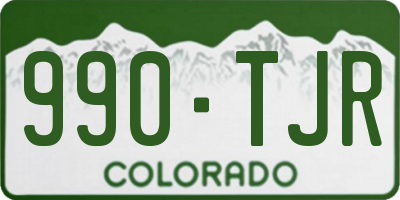 CO license plate 990TJR