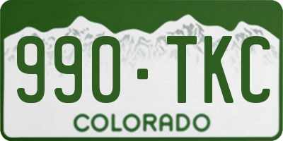 CO license plate 990TKC