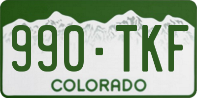 CO license plate 990TKF