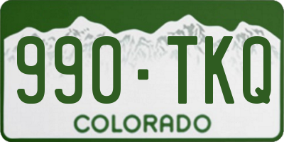CO license plate 990TKQ