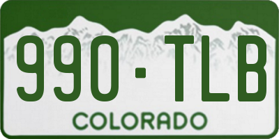 CO license plate 990TLB
