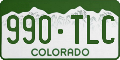 CO license plate 990TLC