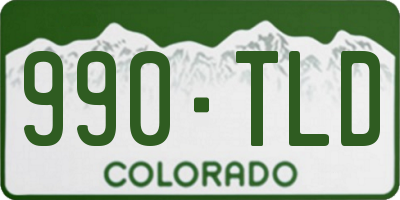 CO license plate 990TLD