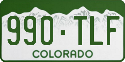 CO license plate 990TLF