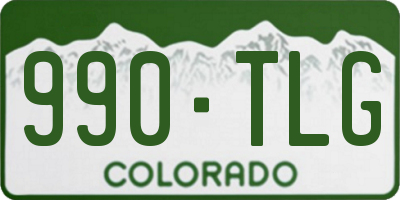 CO license plate 990TLG