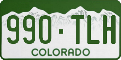 CO license plate 990TLH
