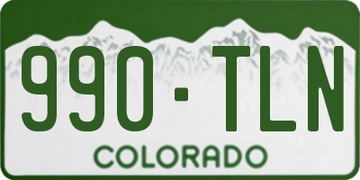 CO license plate 990TLN