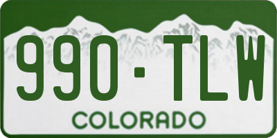 CO license plate 990TLW