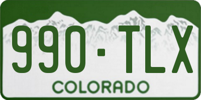 CO license plate 990TLX