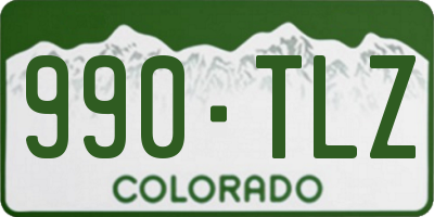 CO license plate 990TLZ