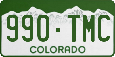 CO license plate 990TMC