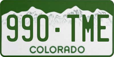 CO license plate 990TME