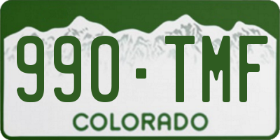 CO license plate 990TMF