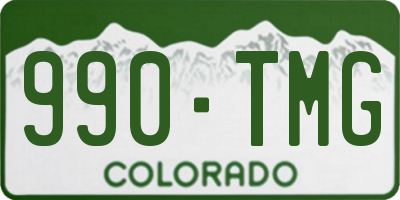 CO license plate 990TMG