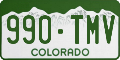 CO license plate 990TMV