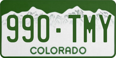 CO license plate 990TMY