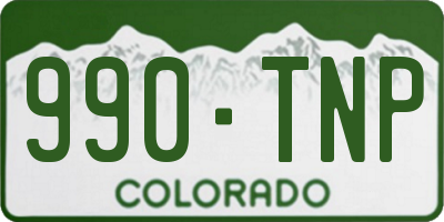 CO license plate 990TNP
