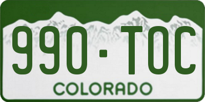CO license plate 990TOC