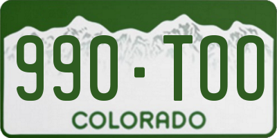 CO license plate 990TOO