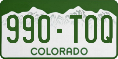 CO license plate 990TOQ